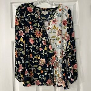 Loft Outlet long sleeve wrap blouse. NWT Never worn. Size small